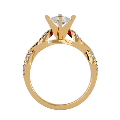 Zarael criss cross diamond engagement ring