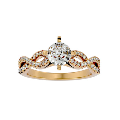 Zarael criss cross diamond engagement ring