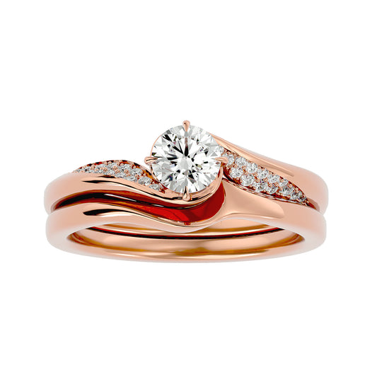 Lucienne diamond engagement ring with matching band