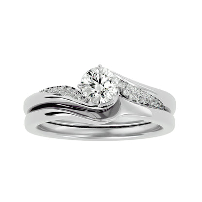 Lucienne diamond engagement ring with matching band