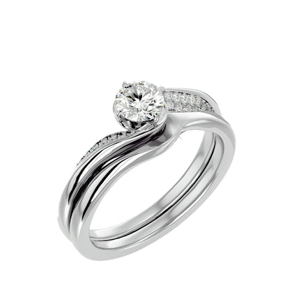 Lucienne diamond engagement ring with matching band