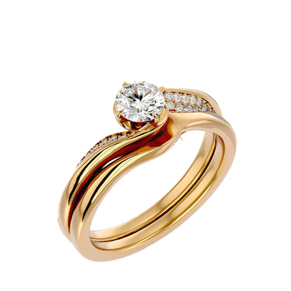 Lucienne diamond engagement ring with matching band