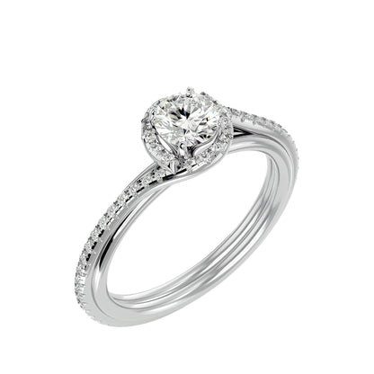 Brigitte spiral bypass diamond engagement ring