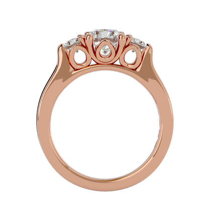Bambi three stone diamond engagement ring