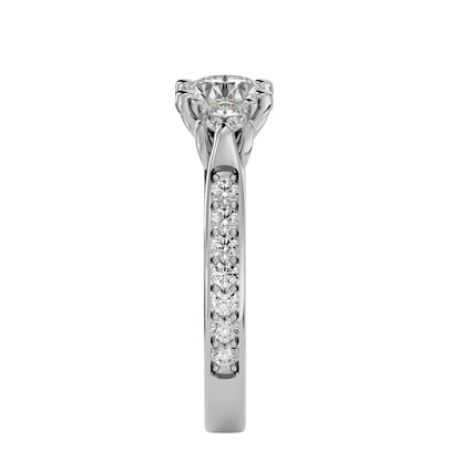 Bambi three stone diamond engagement ring