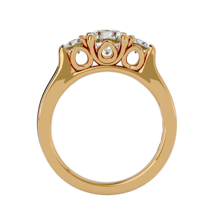 Bambi three stone diamond engagement ring