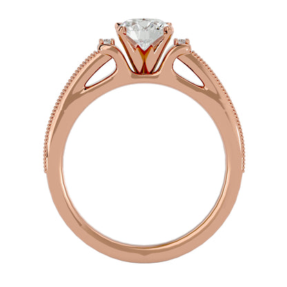 Dione side stone diamond engagement ring