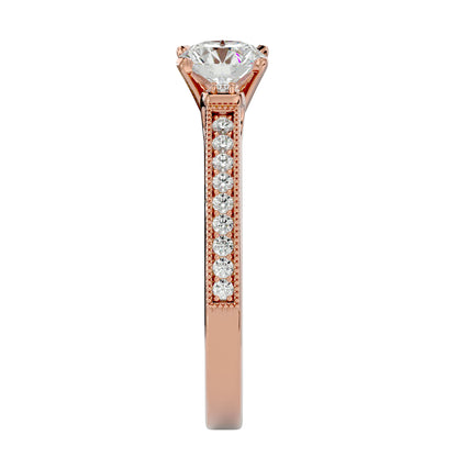 Dione side stone diamond engagement ring