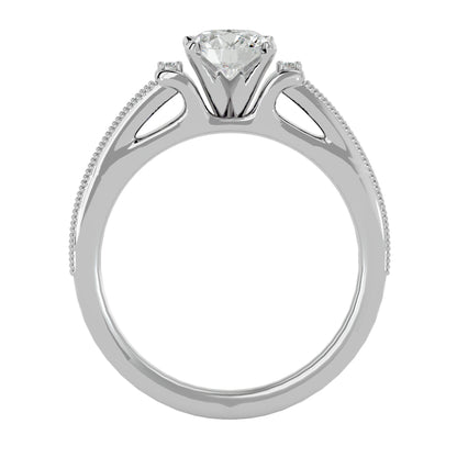Dione side stone diamond engagement ring