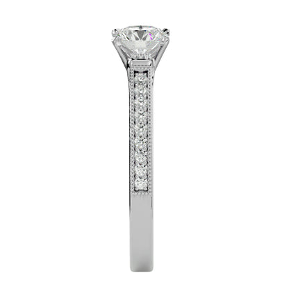 Dione side stone diamond engagement ring