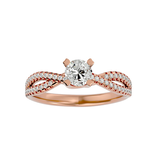 Finola criss cross diamond engagement ring