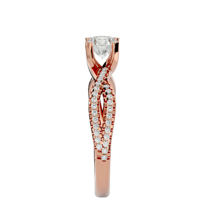 Finola criss cross diamond engagement ring