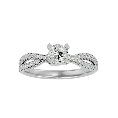 Finola criss cross diamond engagement ring
