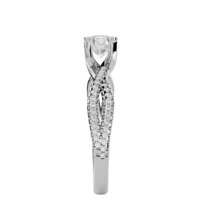 Finola criss cross diamond engagement ring