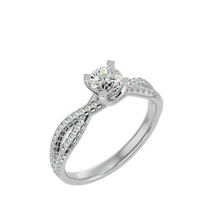 Finola criss cross diamond engagement ring