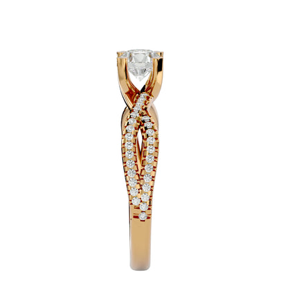 Finola criss cross diamond engagement ring