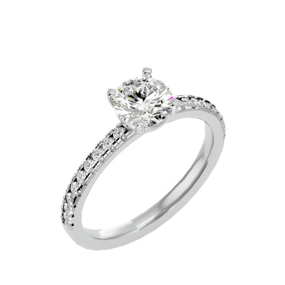 Fleur diamond engagement ring