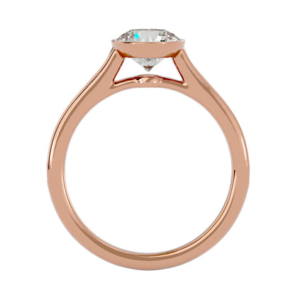 Elif bezel diamond engagement ring