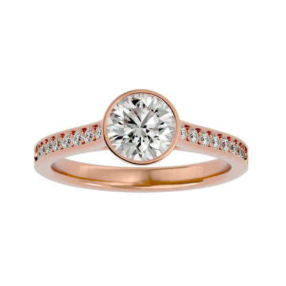 Elif bezel diamond engagement ring