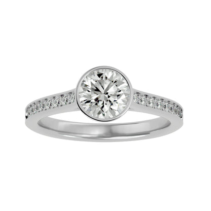 Elif bezel diamond engagement ring