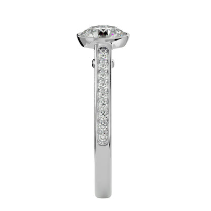 Elif bezel diamond engagement ring