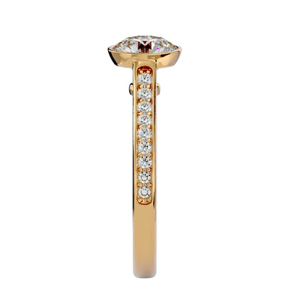 Elif bezel diamond engagement ring