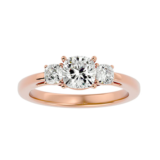 Nazlı three stone diamond engagement ring