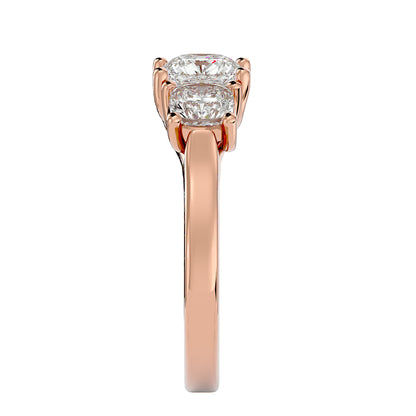 Seda side cushion diamond engagement ring
