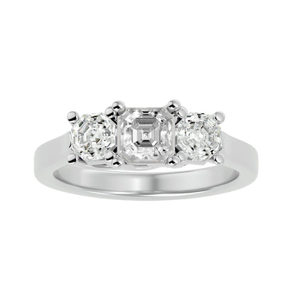 Gülben side octagon diamond engagement ring