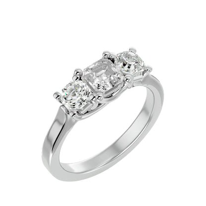 Gülben side octagon diamond engagement ring