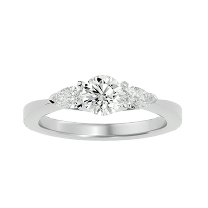 Maartje side pear diamond engagement ring