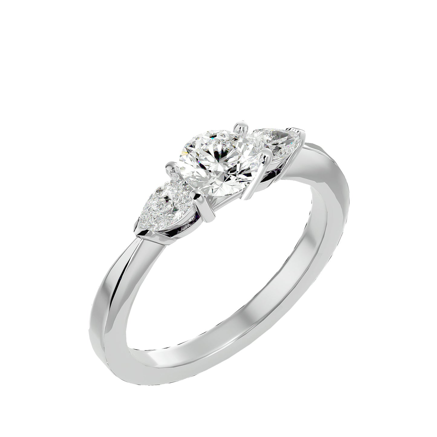 Maartje side pear diamond engagement ring