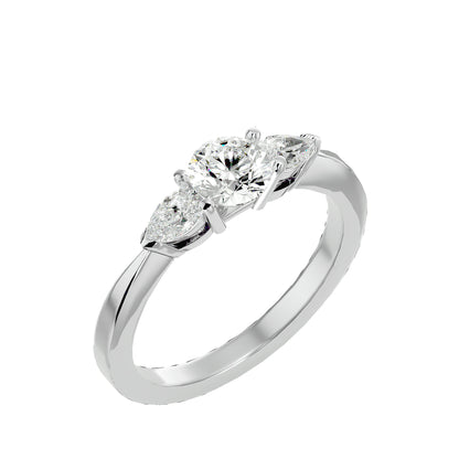 Maartje side pear diamond engagement ring