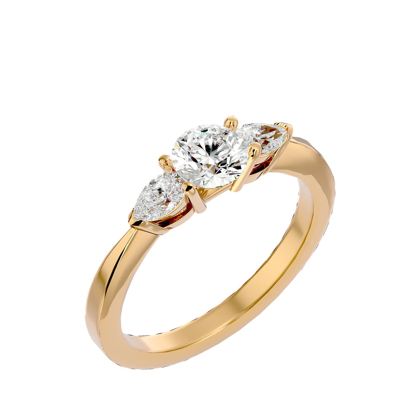 Maartje side pear diamond engagement ring