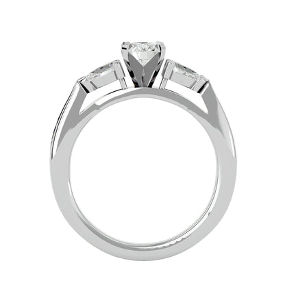 Fenna side pear diamond engagement ring