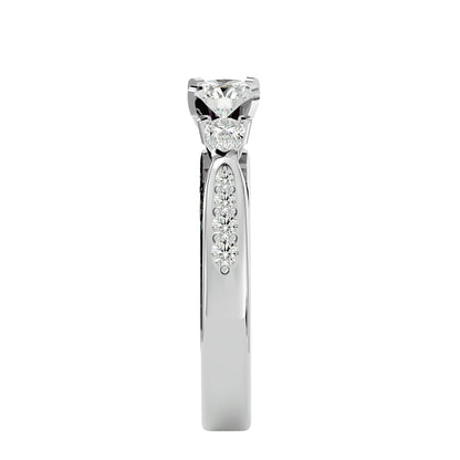 Fenna side pear diamond engagement ring