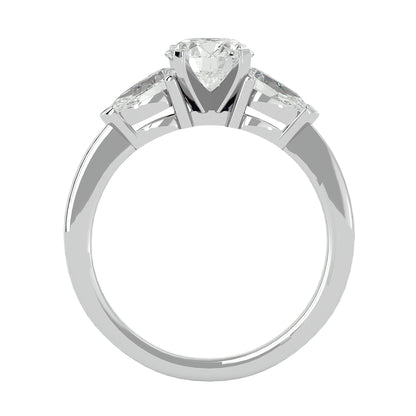 Lieke side pear diamond engagement ring