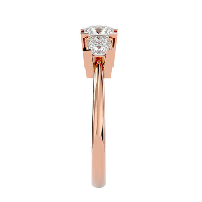 Tess side princess diamond engagement ring