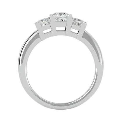 Tess side princess diamond engagement ring