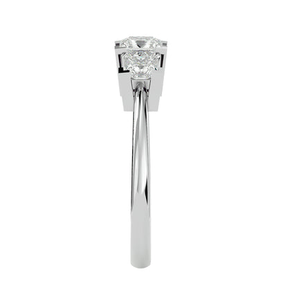 Tess side princess diamond engagement ring