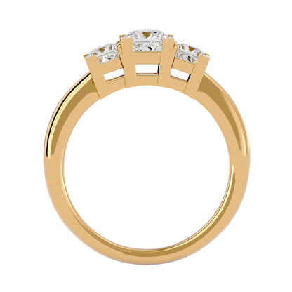 Tess side princess diamond engagement ring