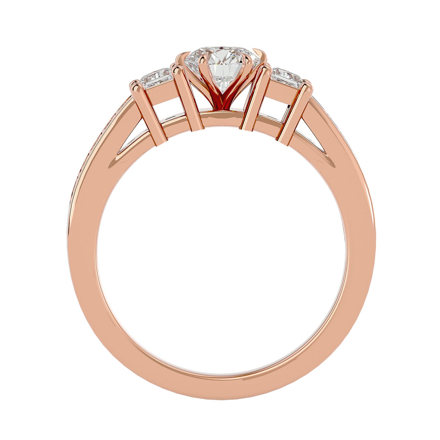 Roos side princess diamond engagement ring