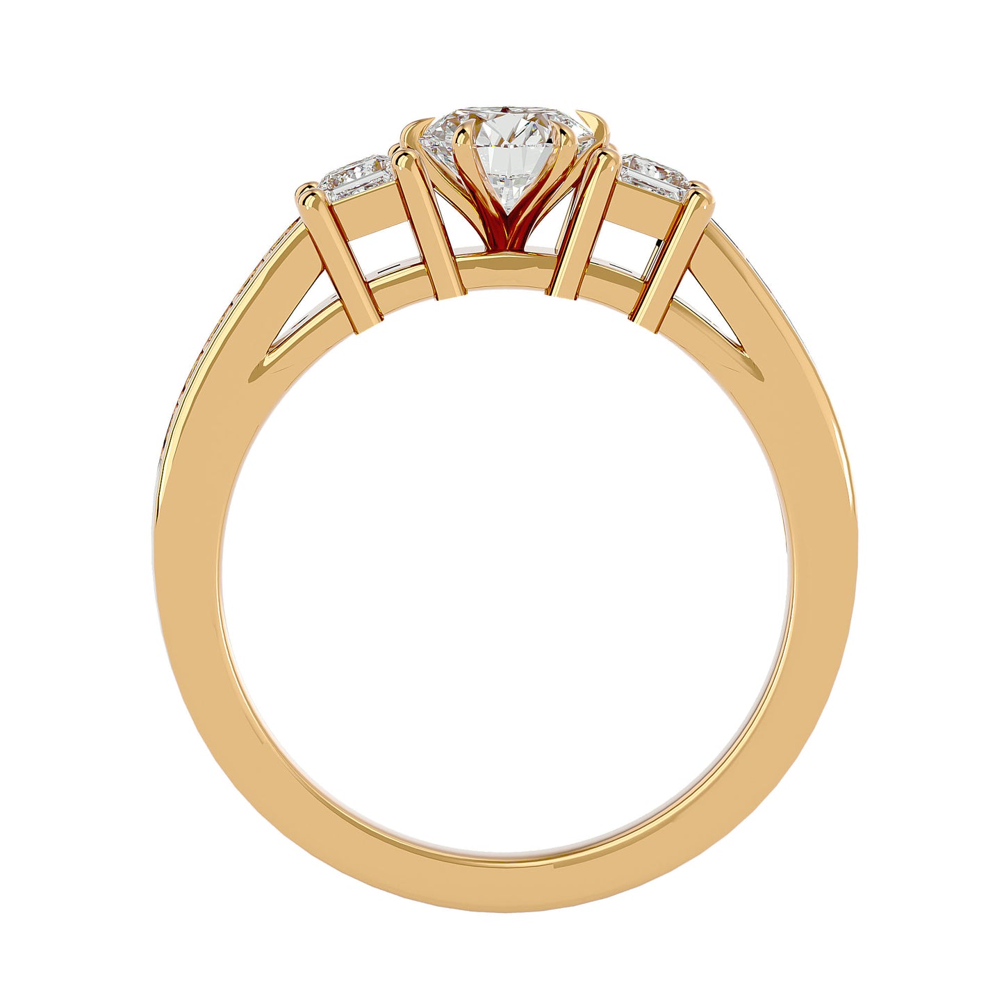 Roos side princess diamond engagement ring