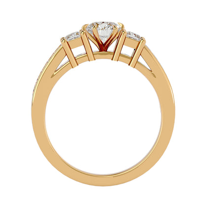 Roos side princess diamond engagement ring