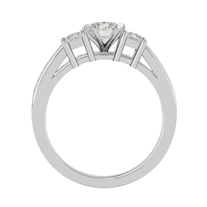 Roos side princess diamond engagement ring