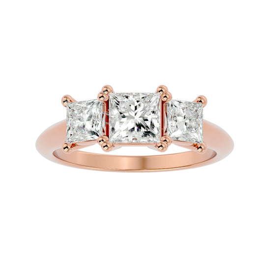 Juna side princess diamond engagement ring