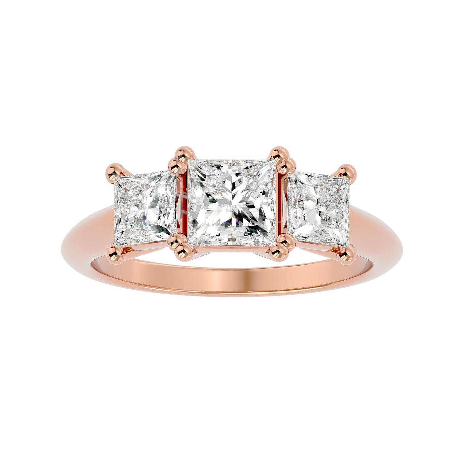 Juna side princess diamond engagement ring