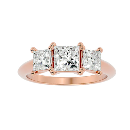 Juna side princess diamond engagement ring