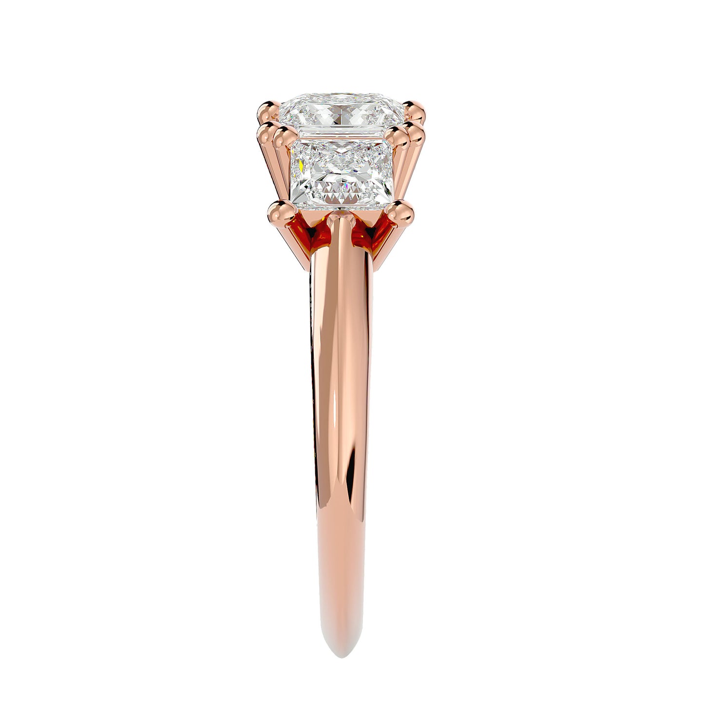 Juna side princess diamond engagement ring