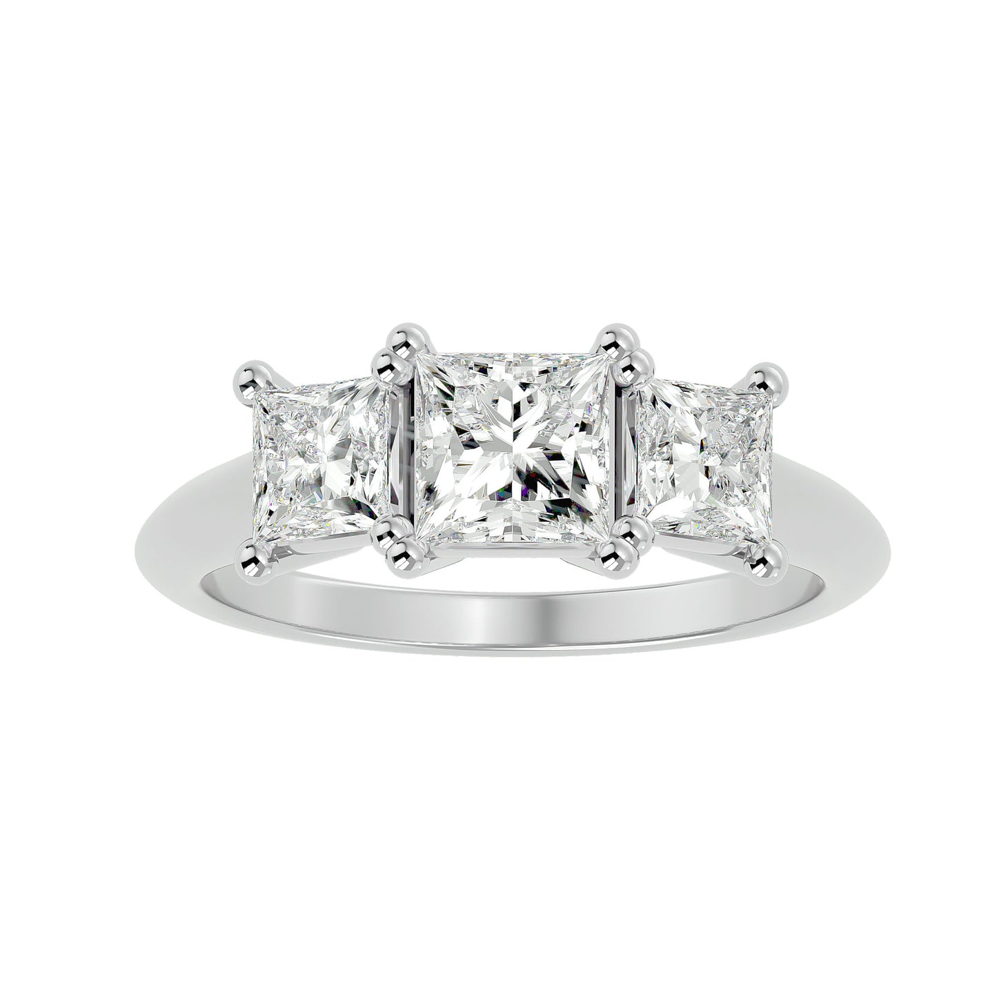 Juna side princess diamond engagement ring